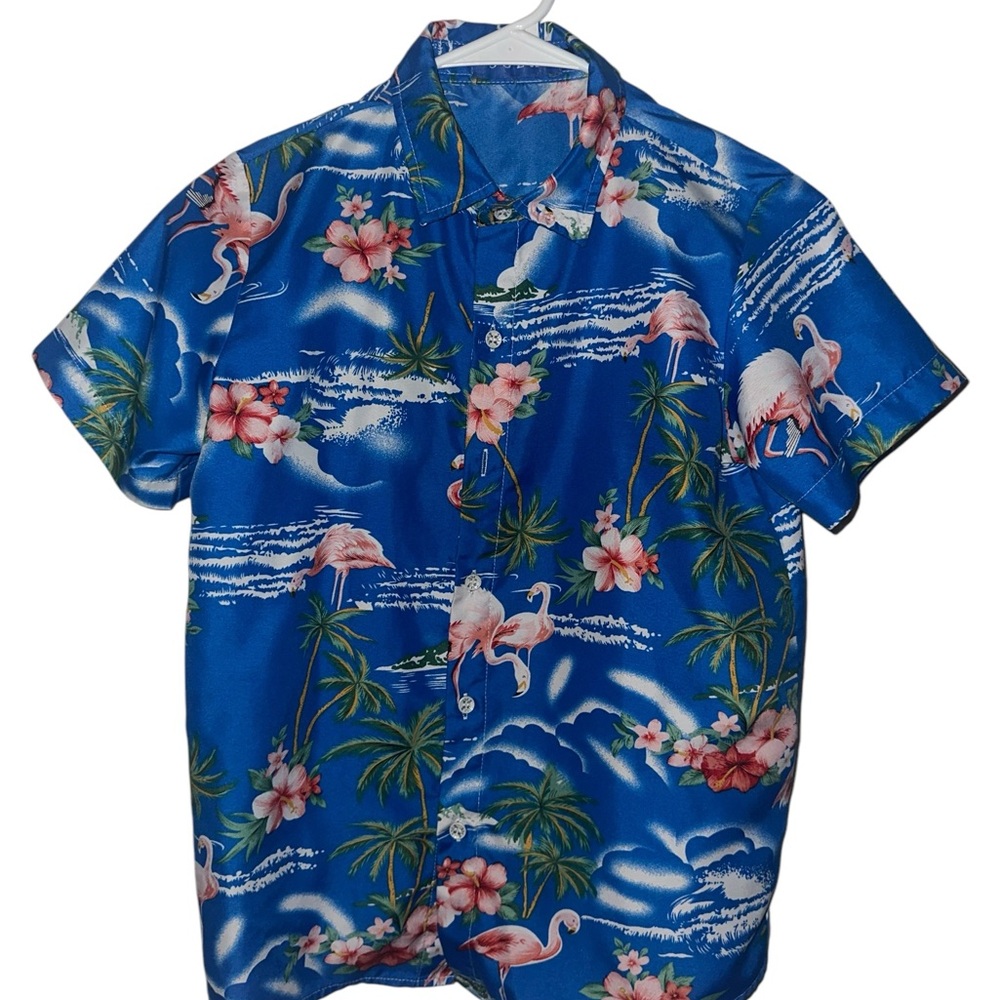 Tropical Blue Flamingo Shirt. Size M - Picture 1 of 1